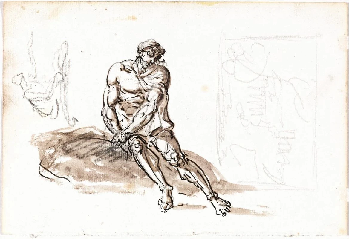 Jean - Baptiste Wicar, Studio di uomo seduto
